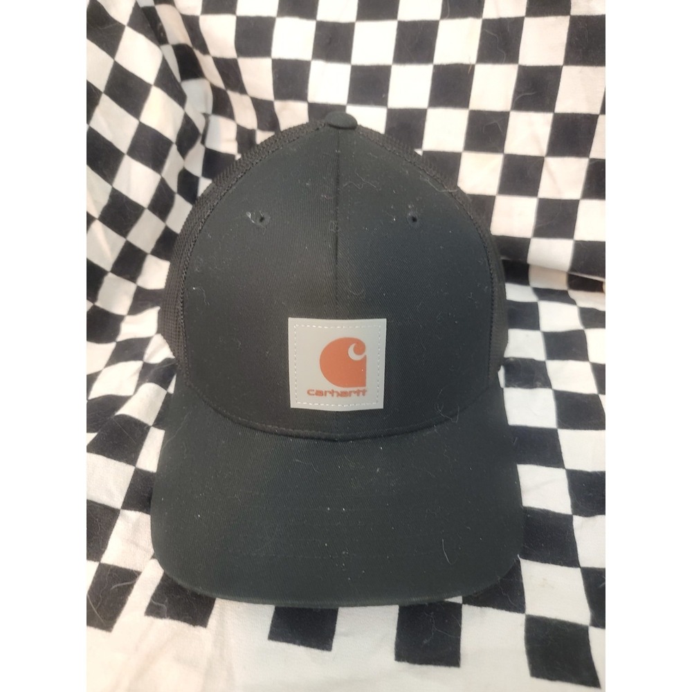 Carhartt Black Mesh Snapback Hat |‎ Workwear Trucker Cap 🔥
